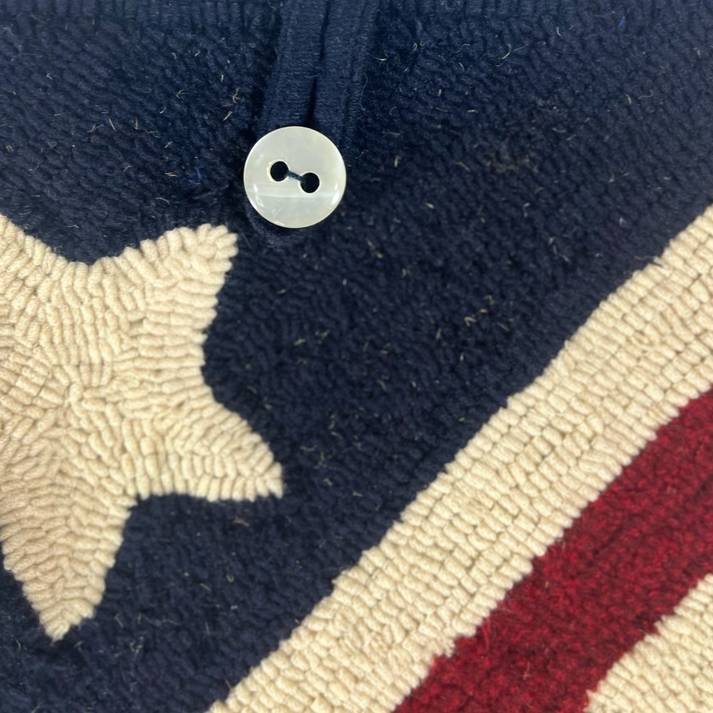 Folk Art American Flag Bag Vintage Red, White & Blue USA Hand Loom Shoulder Bag - Picture 4 of 10